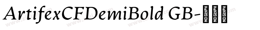 ArtifexCFDemiBold GB字体转换